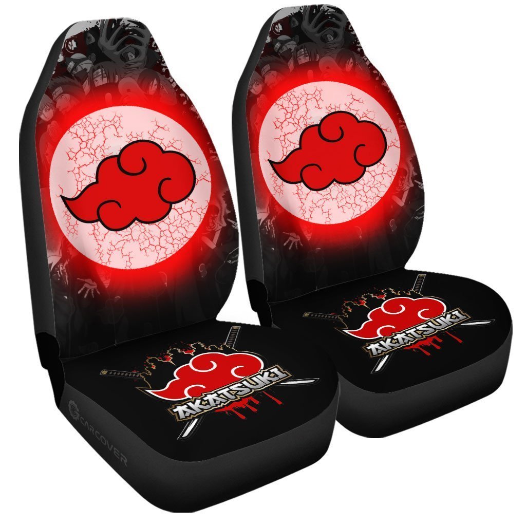 Akatsuki Cloud Car Seat Covers Custom Anime Car Accessories - Gearcarcover - 3