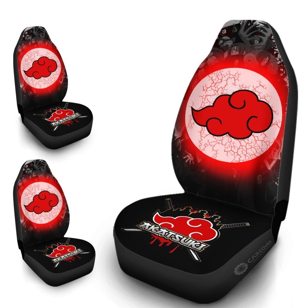 Akatsuki Cloud Car Seat Covers Custom Anime Car Accessories - Gearcarcover - 4