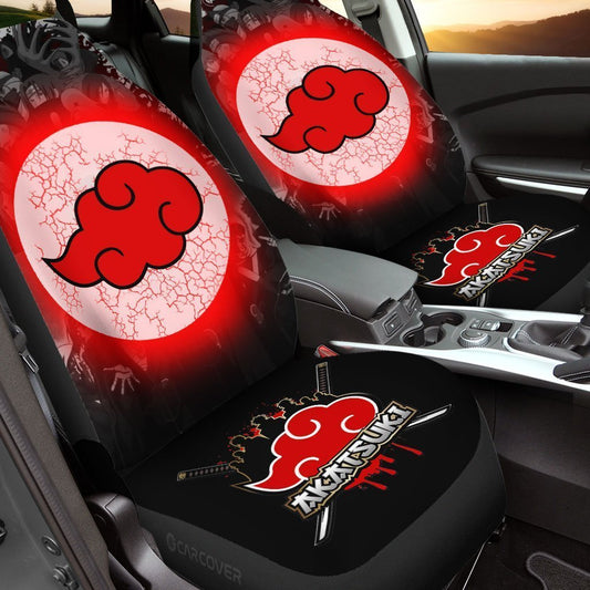 Akatsuki Cloud Car Seat Covers Custom Anime Car Accessories - Gearcarcover - 1