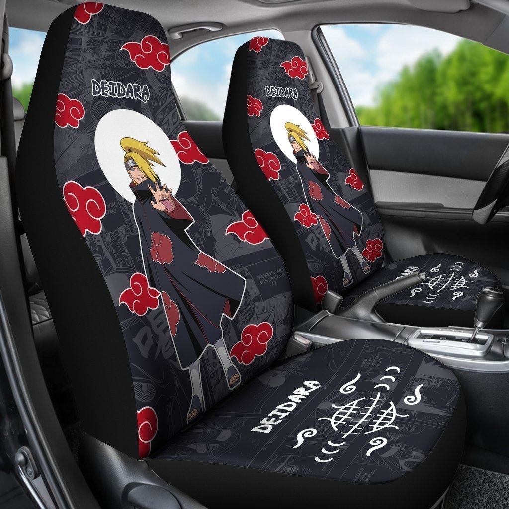 Akatsuki Deidara Car Seat Covers Custom Anime Car Interior Accessories - Gearcarcover - 3