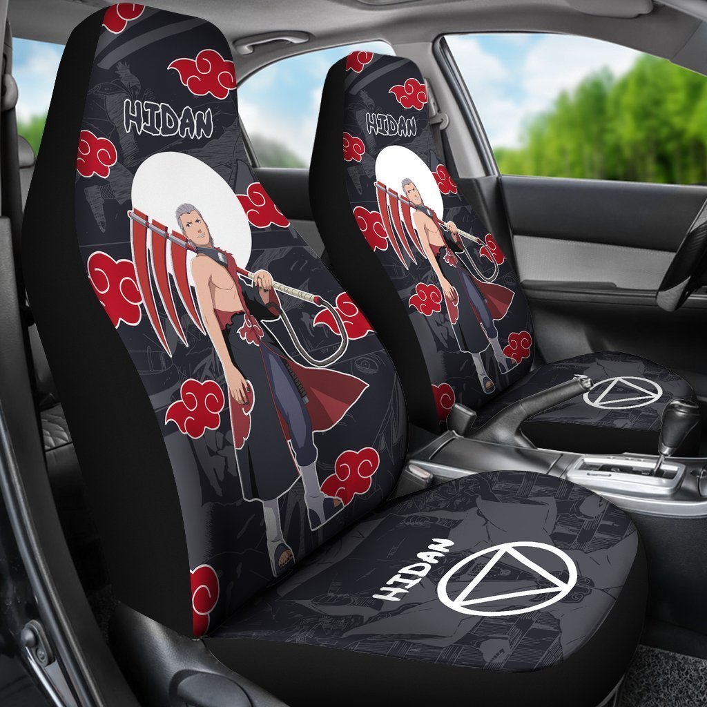 Akatsuki Hidan Car Seat Covers Custom Anime Car Interior Accessories - Gearcarcover - 3