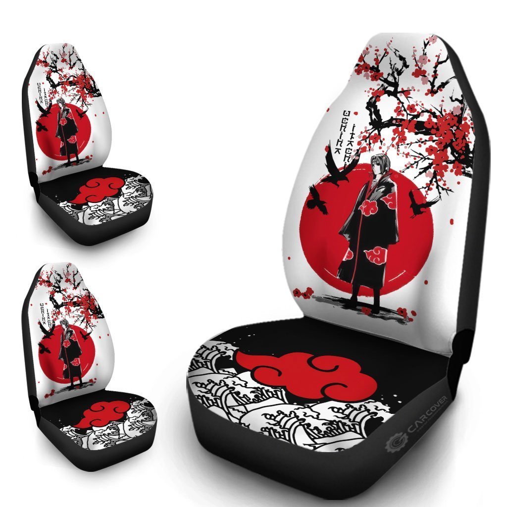 Akatsuki Itachi Car Seat Covers Custom Japan Style Anime Car Accessories - Gearcarcover - 4