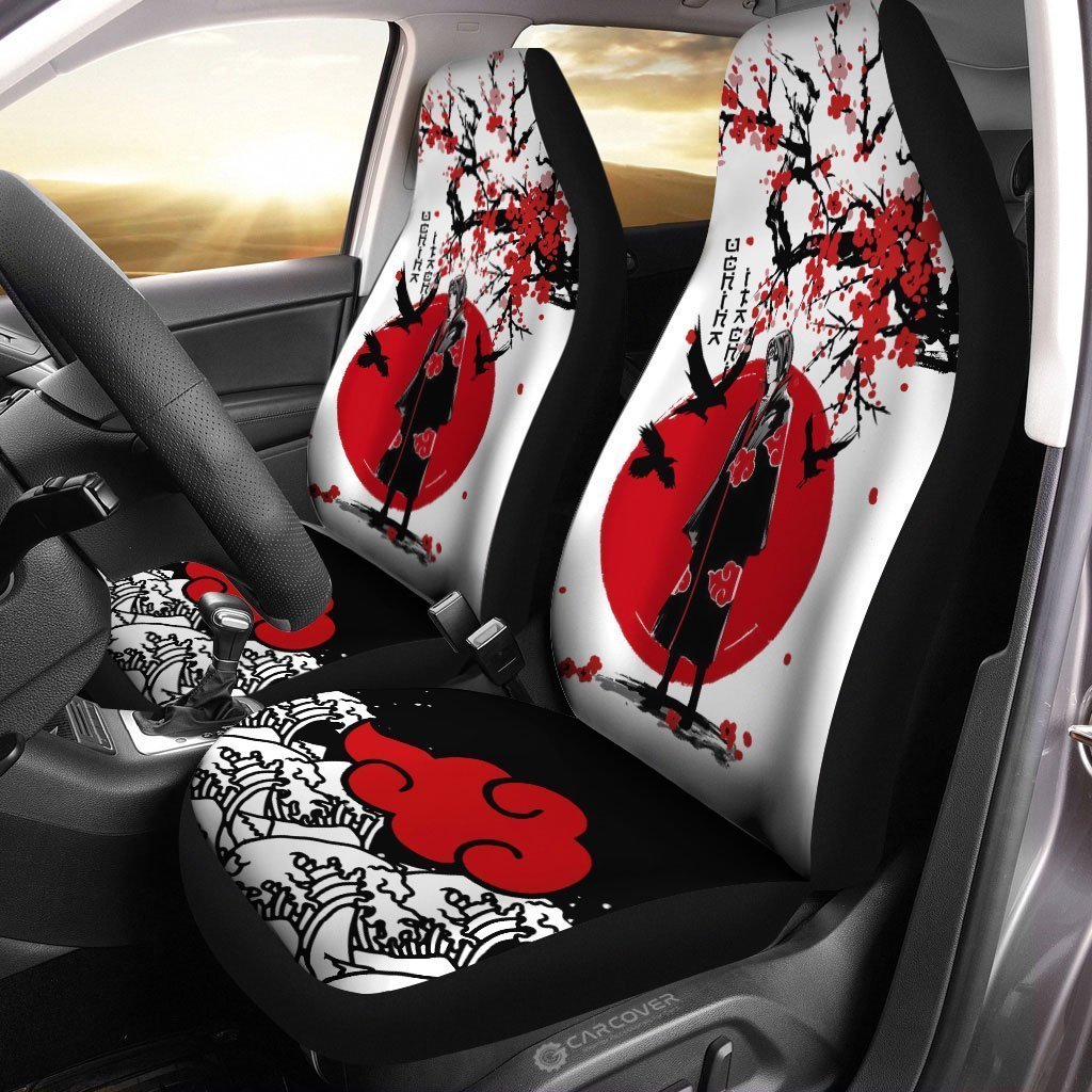 Akatsuki Itachi Car Seat Covers Custom Japan Style Anime Car Accessories - Gearcarcover - 2
