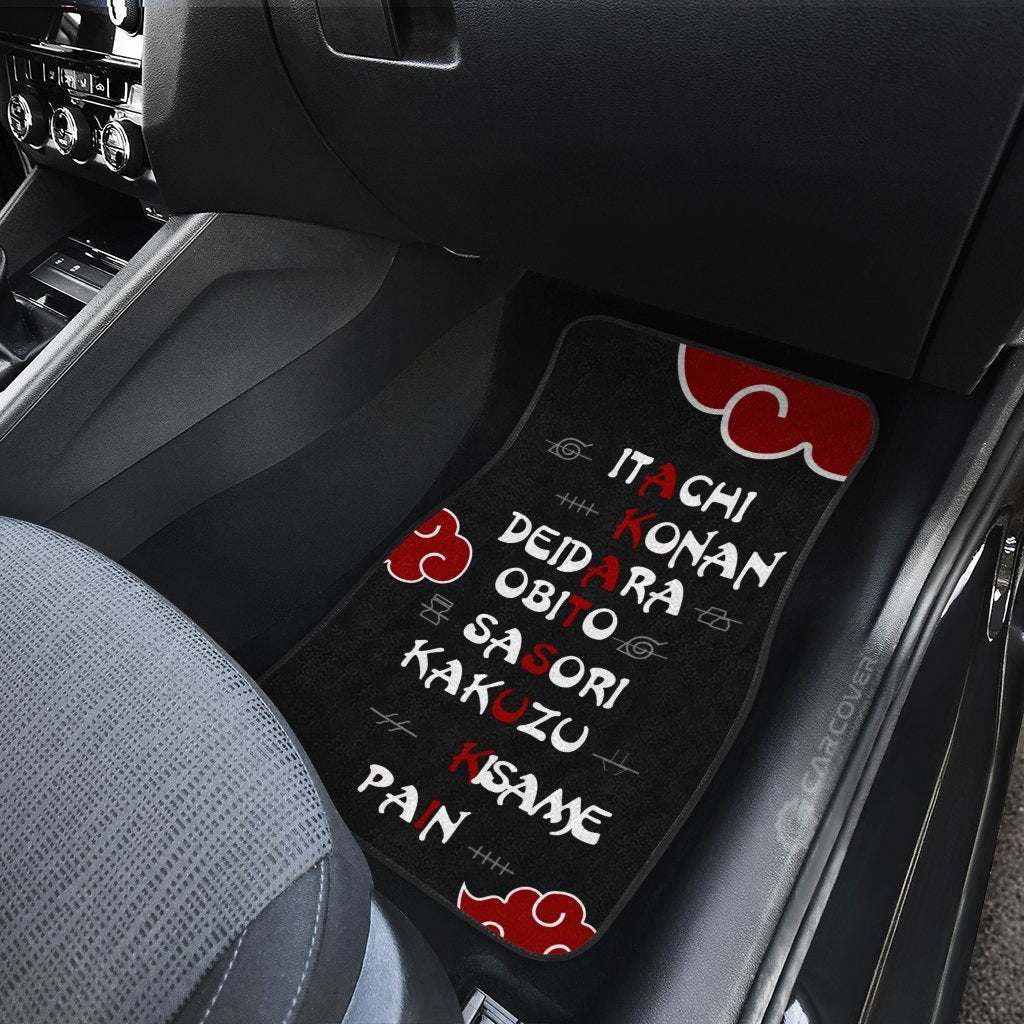 Akatsuki Member Names Car Floor Mats Custom Anime Car Accessories - Gearcarcover - 4