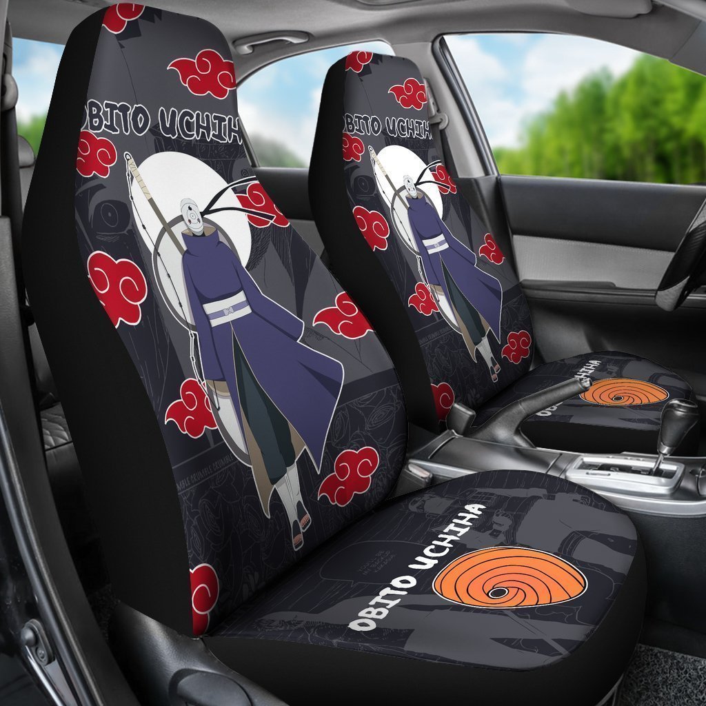 Akatsuki Obito Car Seat Covers Custom Anime Car Interior Accessories - Gearcarcover - 3