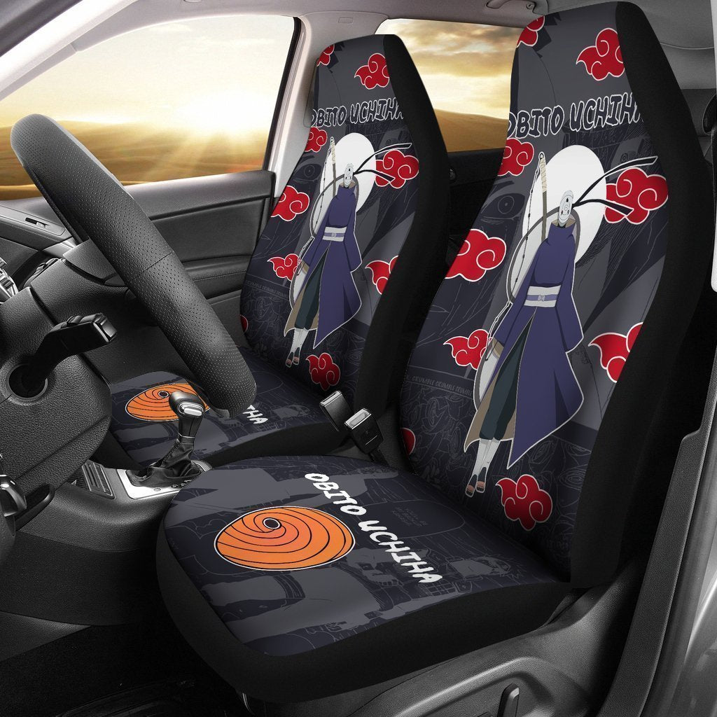 Akatsuki Obito Car Seat Covers Custom Anime Car Interior Accessories - Gearcarcover - 1
