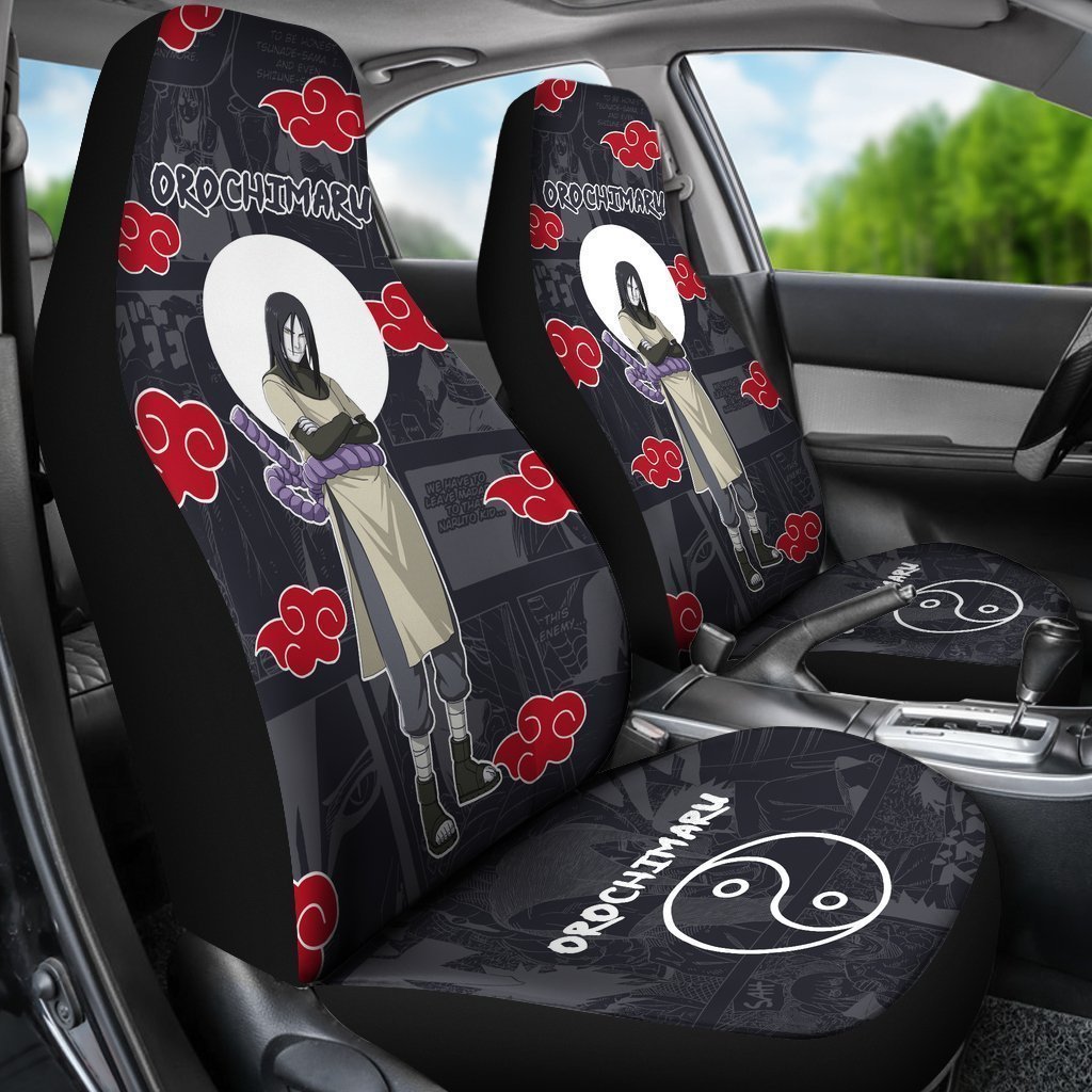Akatsuki Orochimaru Car Seat Covers Custom Anime Car Accessories - Gearcarcover - 3