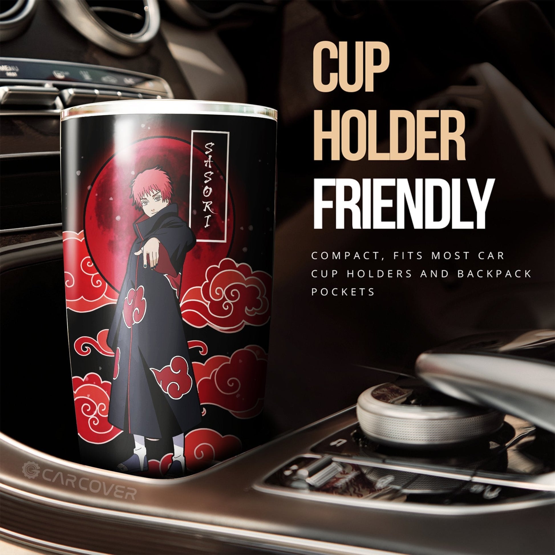 Akatsuki Sasori Tumbler Cup Custom Anime Car Accessories - Gearcarcover - 2