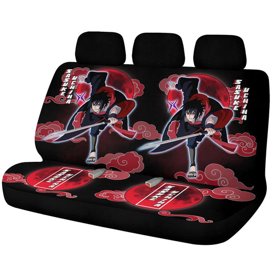 Akatsuki Sasuke Car Back Seat Covers Custom Anime - Gearcarcover - 1
