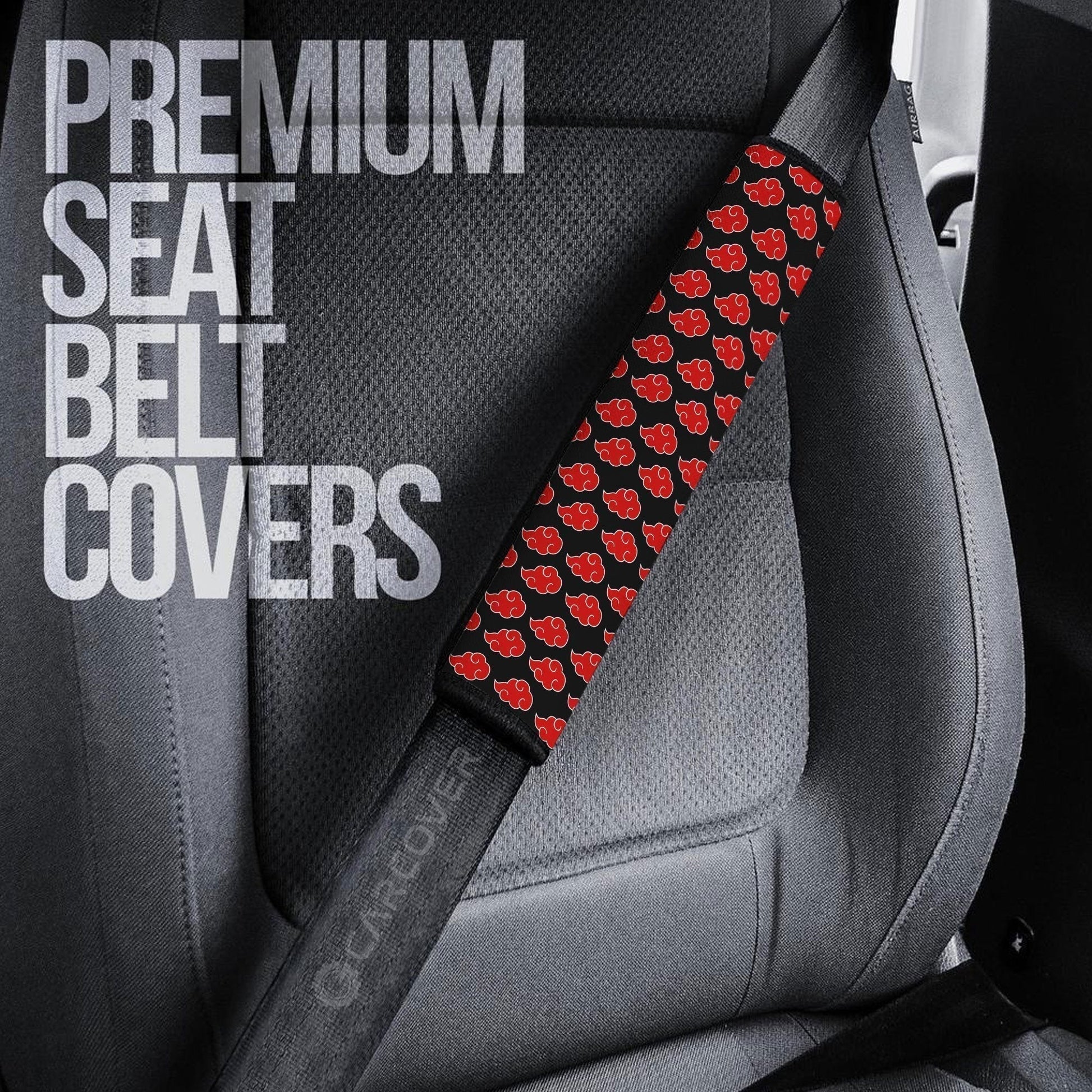 Akatsuki Seat Belt Covers Custom Anime Car Accessories - Gearcarcover - 3