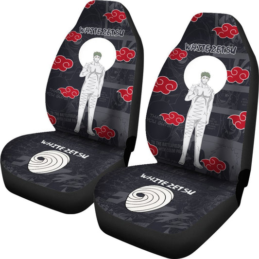 Akatsuki White Zetsu Car Seat Covers Custom Anime Car Accessories - Gearcarcover - 2