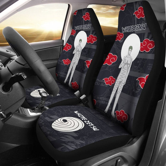 Akatsuki White Zetsu Car Seat Covers Custom Anime Car Accessories - Gearcarcover - 1