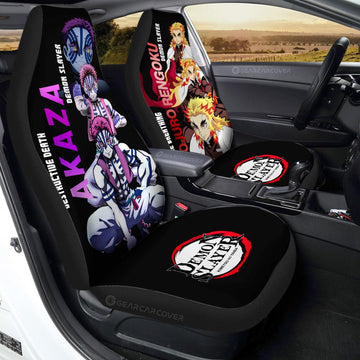 Akaza And Rengoku Car Seat Covers Custom - Gearcarcover - 1