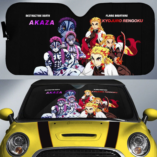 Akaza And Rengoku Car Sunshade Custom - Gearcarcover - 1