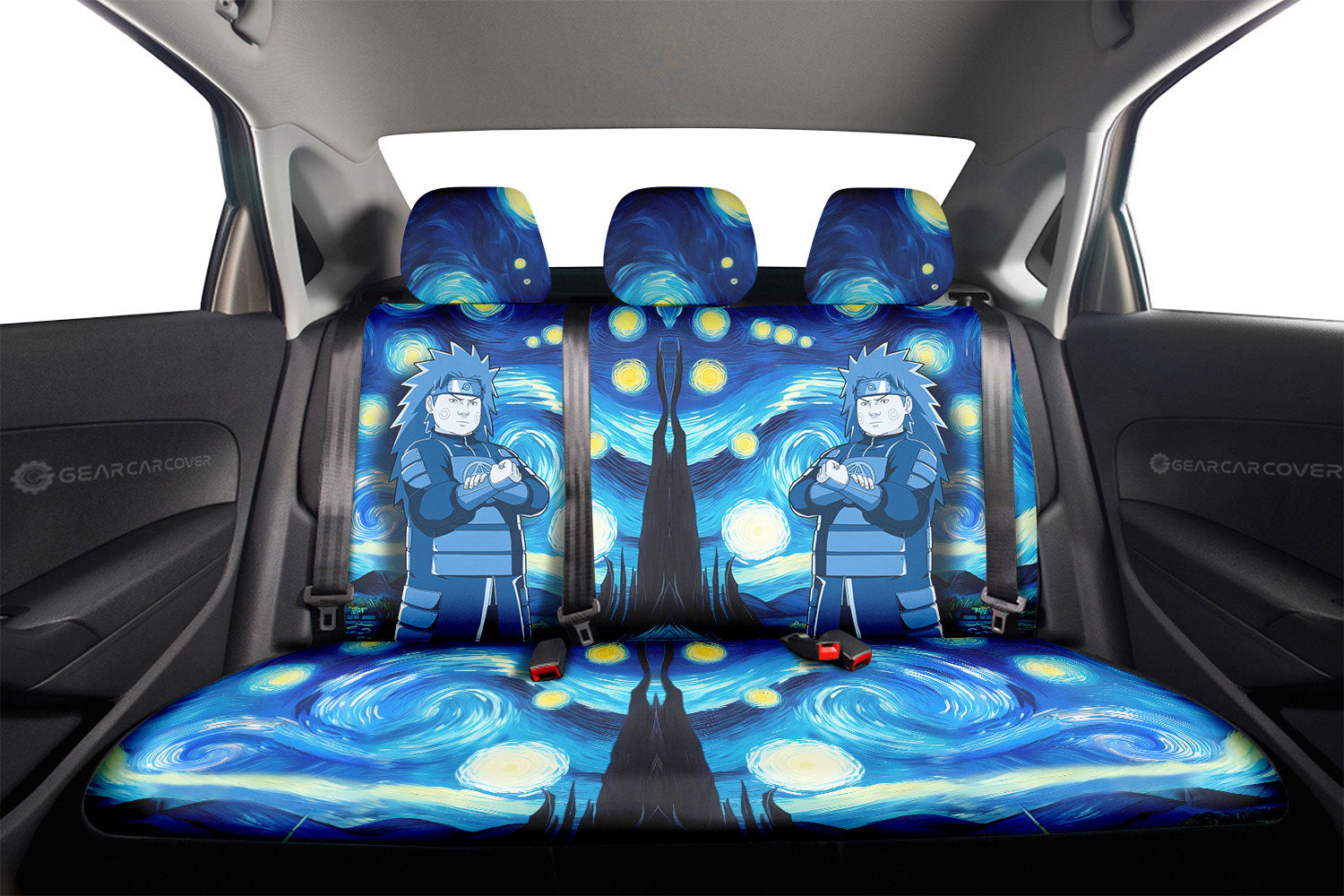 Akimichi Chouji Car Back Seat Covers Custom Starry Night Styles - Gearcarcover - 2