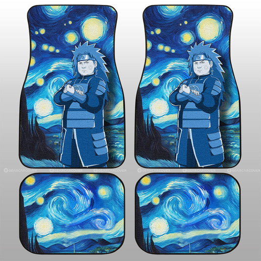 Akimichi Chouji Car Floor Mats Custom Starry Night Styles - Gearcarcover - 1