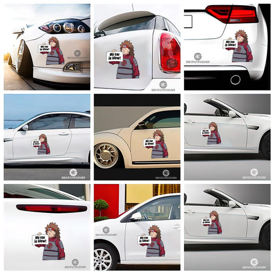 Akimichi Chouji Car Sticker Custom My Car Is Slow Funny - Gearcarcover - 2