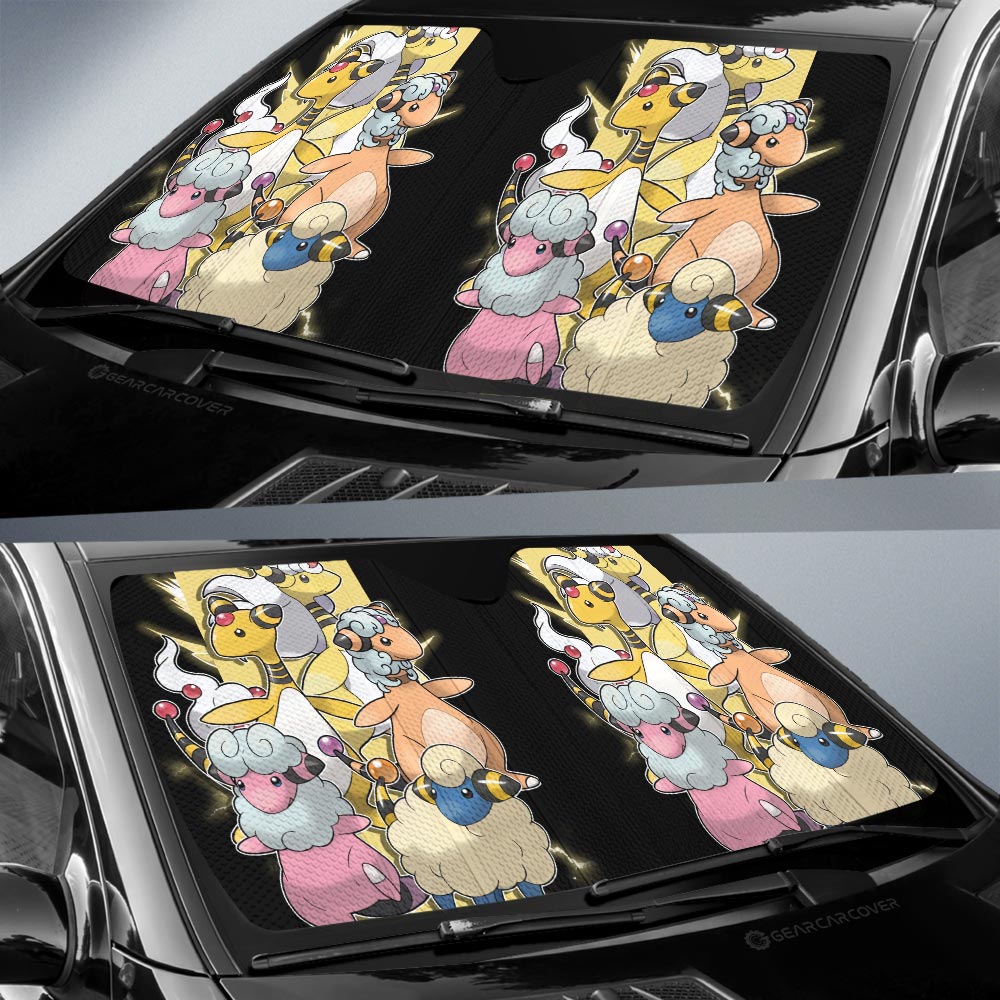 Ampharos Car Sunshade Custom Car Accessories For Fans - Gearcarcover - 2