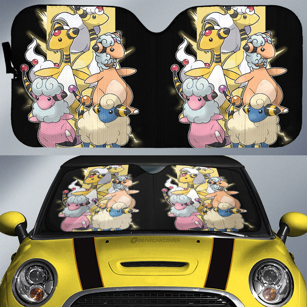 Ampharos Car Sunshade Custom Car Accessories For Fans - Gearcarcover - 1