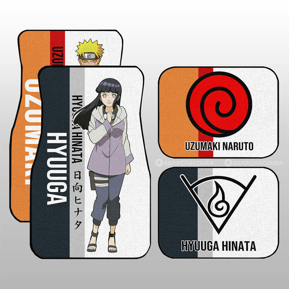 And Hinata Car Floor Mats Custom Anime Car Accessories For Fans - Gearcarcover - 2