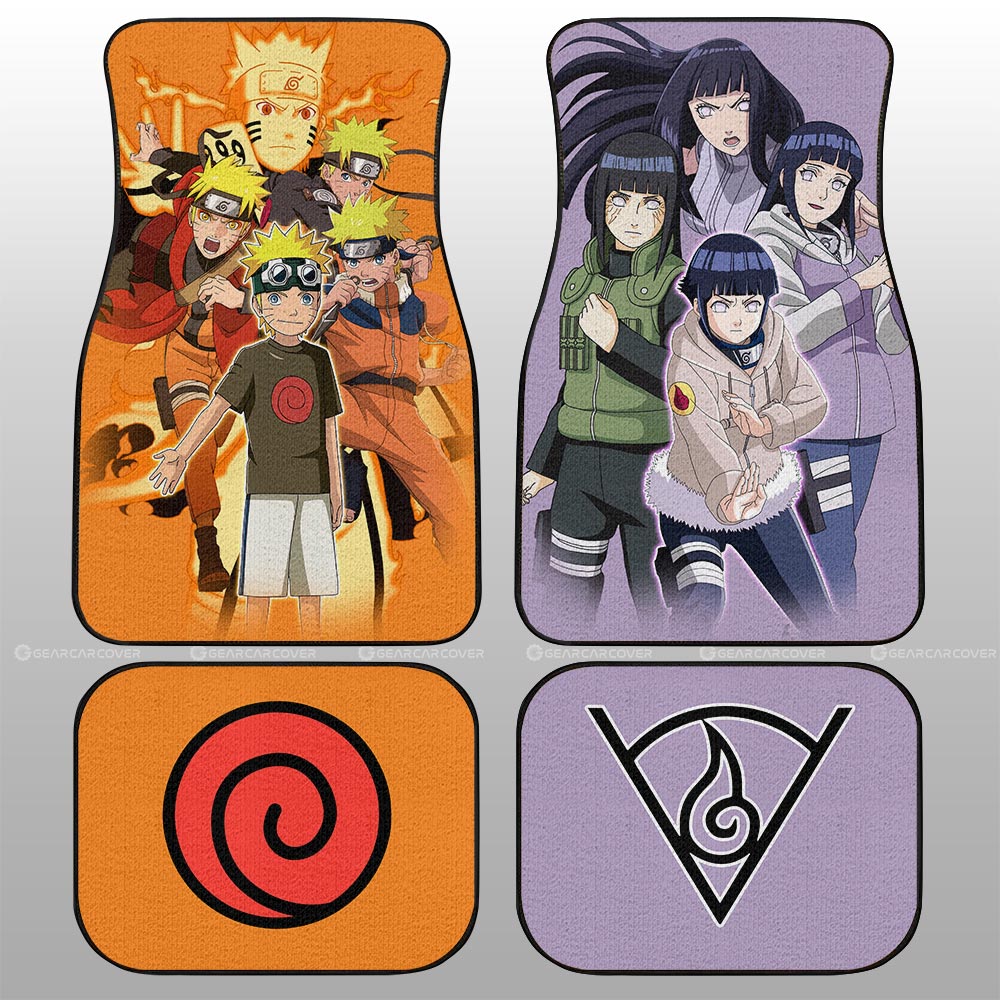 And Hinata Car Floor Mats Custom Anime Car Accessories - Gearcarcover - 1