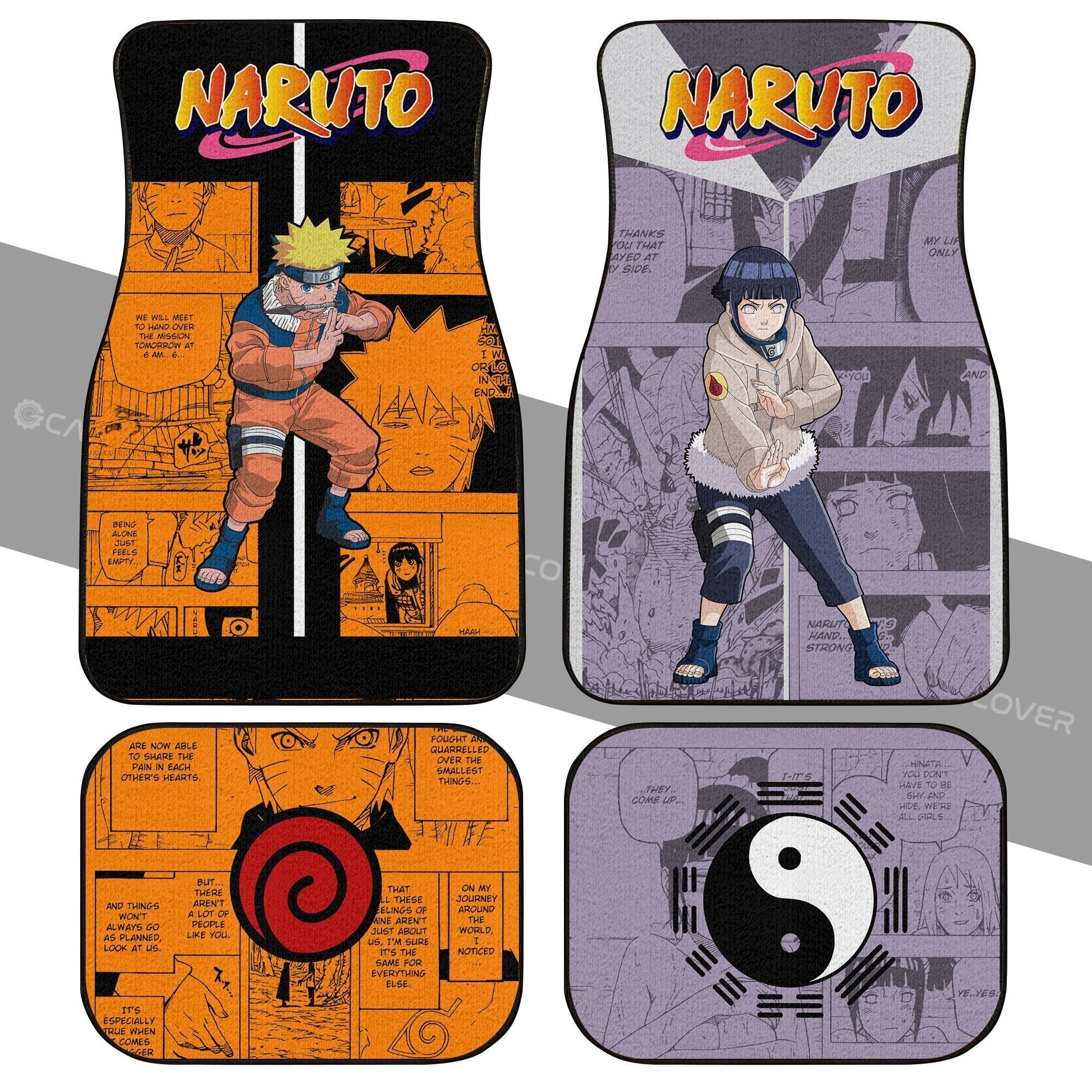 And Hinata Car Floor Mats Custom Anime Car Interior Accessories - Gearcarcover - 2