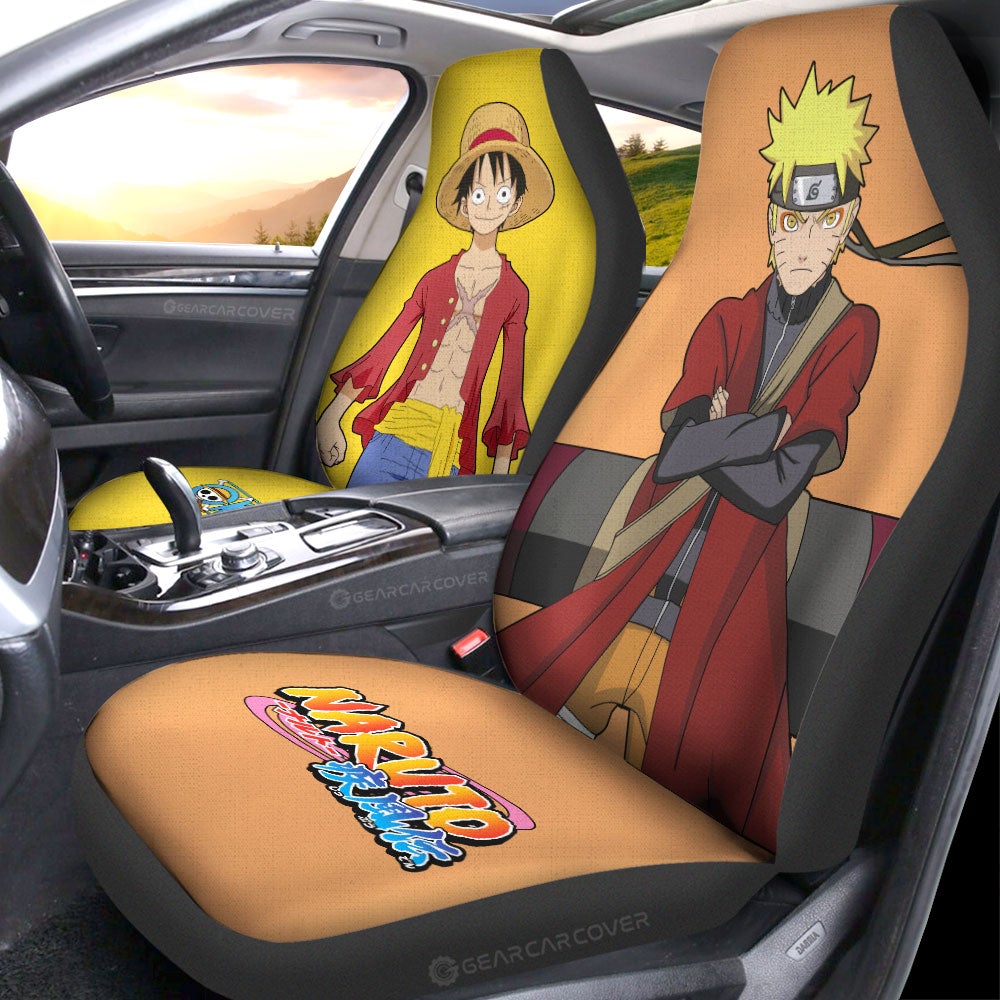 And Monkey D Luffy Car Seat Covers Custom Main Anime Heros - Gearcarcover - 2