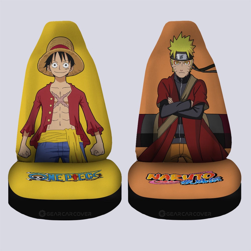 And Monkey D Luffy Car Seat Covers Custom Main Anime Heros - Gearcarcover - 4