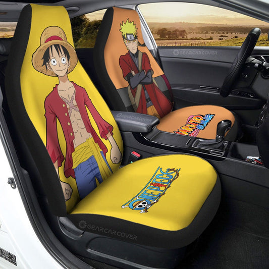 And Monkey D Luffy Car Seat Covers Custom Main Heros - Gearcarcover - 1