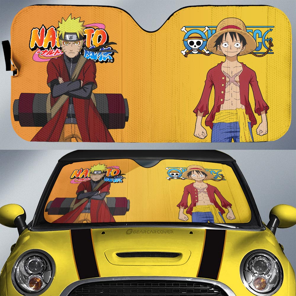 And Monkey D Luffy Car Sunshade Custom Main Heros - Gearcarcover - 1