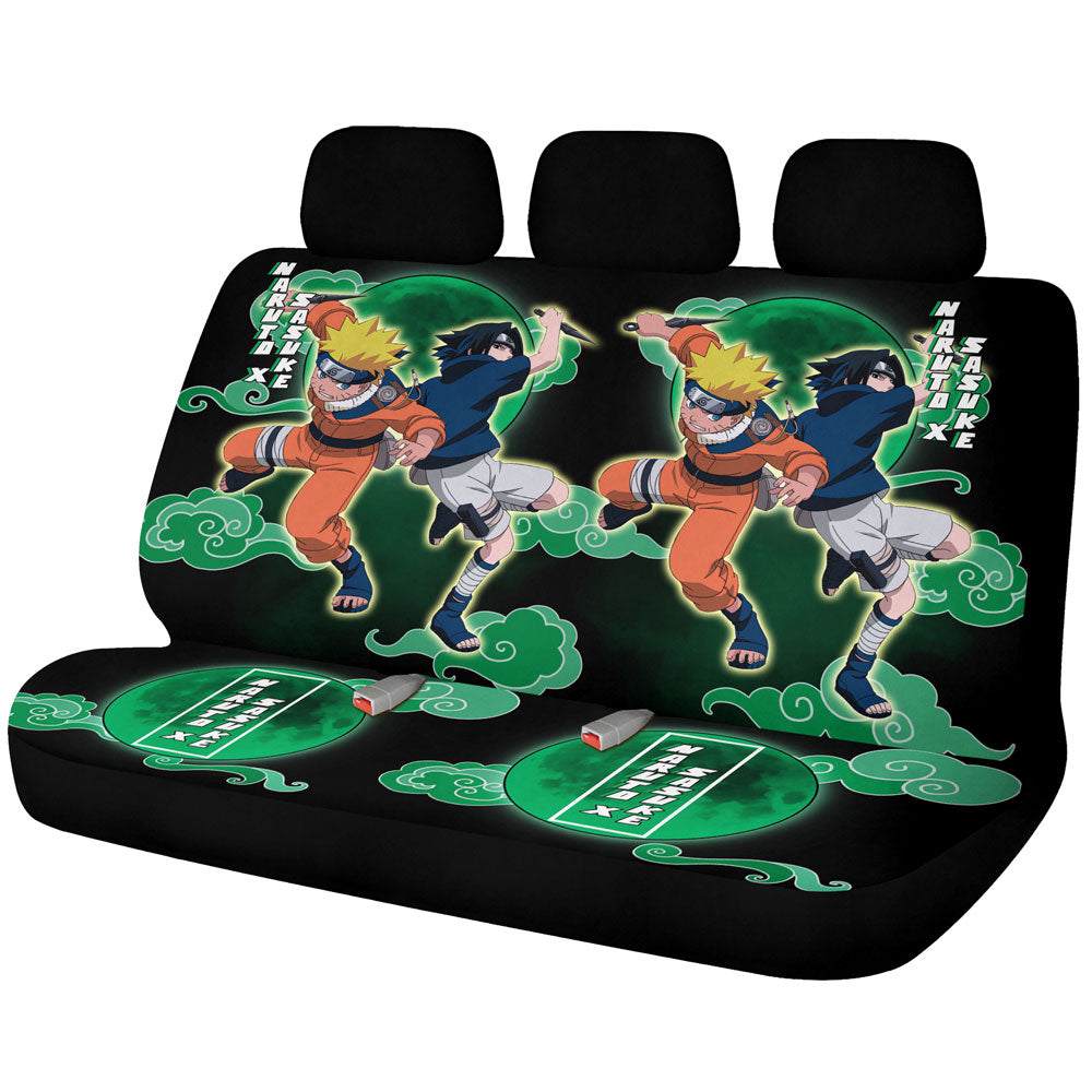 And Sasuke Car Back Seat Covers Custom Anime Car Accessories - Gearcarcover - 1