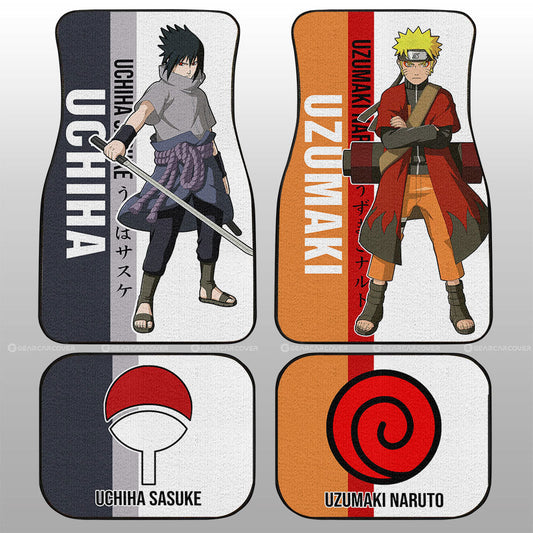 And Sasuke Car Floor Mats Custom Car Accessories For Fans - Gearcarcover - 1