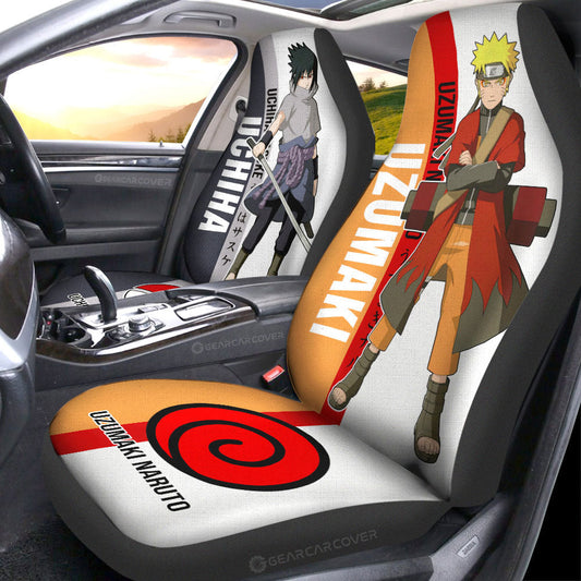 And Sasuke Car Seat Covers Custom Anime Car Accessories For Fans - Gearcarcover - 2