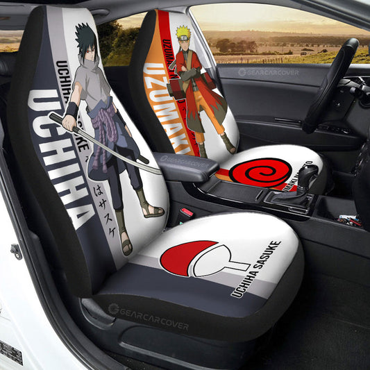 And Sasuke Car Seat Covers Custom Anime Car Accessories For Fans - Gearcarcover - 1