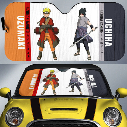 And Sasuke Car Sunshade Custom Anime Car Accessories For Fans - Gearcarcover - 1
