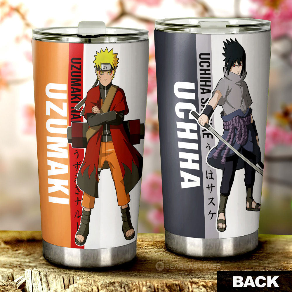 And Sasuke Tumbler Cup Custom Anime Car Accessories For Fans - Gearcarcover - 1