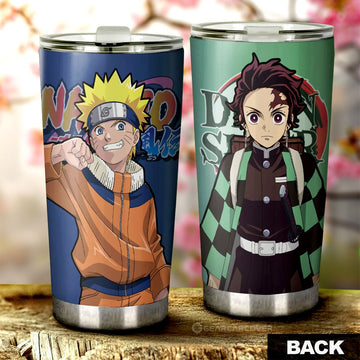 And Tanjiro Tumbler Cup Custom Demon Slayer Anime Car Accessories - Gearcarcover - 1