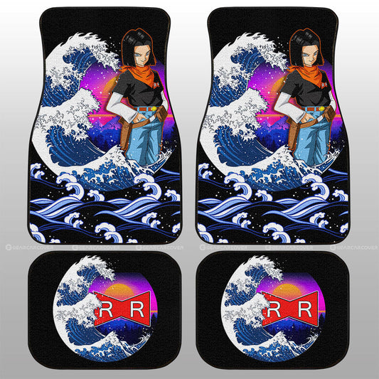 Android 17 Car Floor Mats Custom Dragon Ball Car Interior Accessories - Gearcarcover - 1