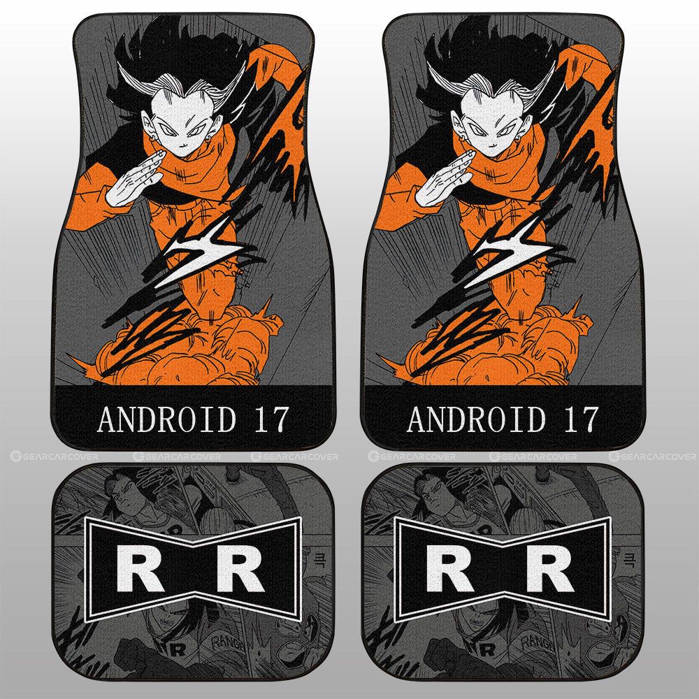 Android 17 Car Floor Mats Custom Manga Color Style - Gearcarcover - 4