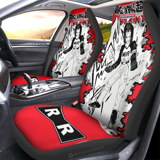 Android 17 Car Seat Covers Custom Car Accessories Manga Style For Fans - Gearcarcover - 2