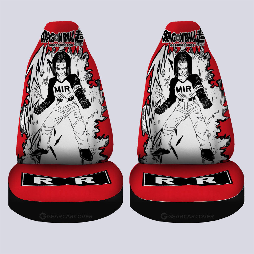 Android 17 Car Seat Covers Custom Car Accessories Manga Style For Fans - Gearcarcover - 4