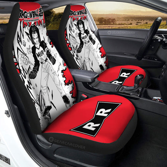 Android 17 Car Seat Covers Custom Car Accessories Manga Style For Fans - Gearcarcover - 1
