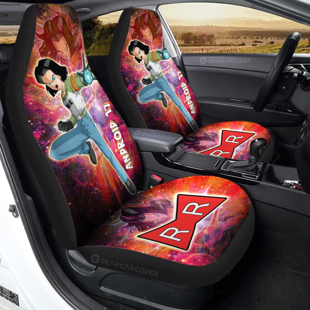 Android 17 Car Seat Covers Custom Dragon Ball Anime Car Accessories - Gearcarcover - 2