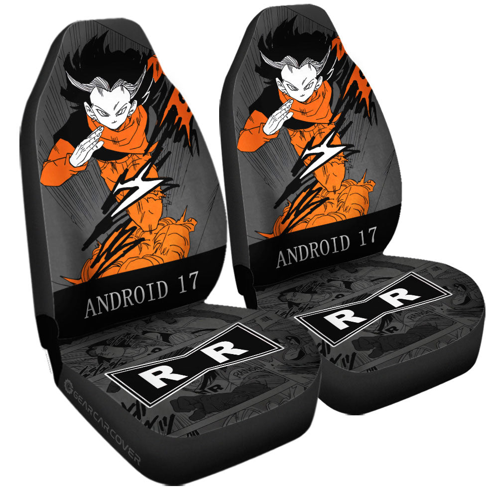 Android 17 Car Seat Covers Custom Manga Color Style - Gearcarcover - 3