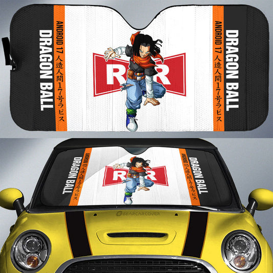 Android 17 Car Sunshade Custom Car Accessories For Fans - Gearcarcover - 1