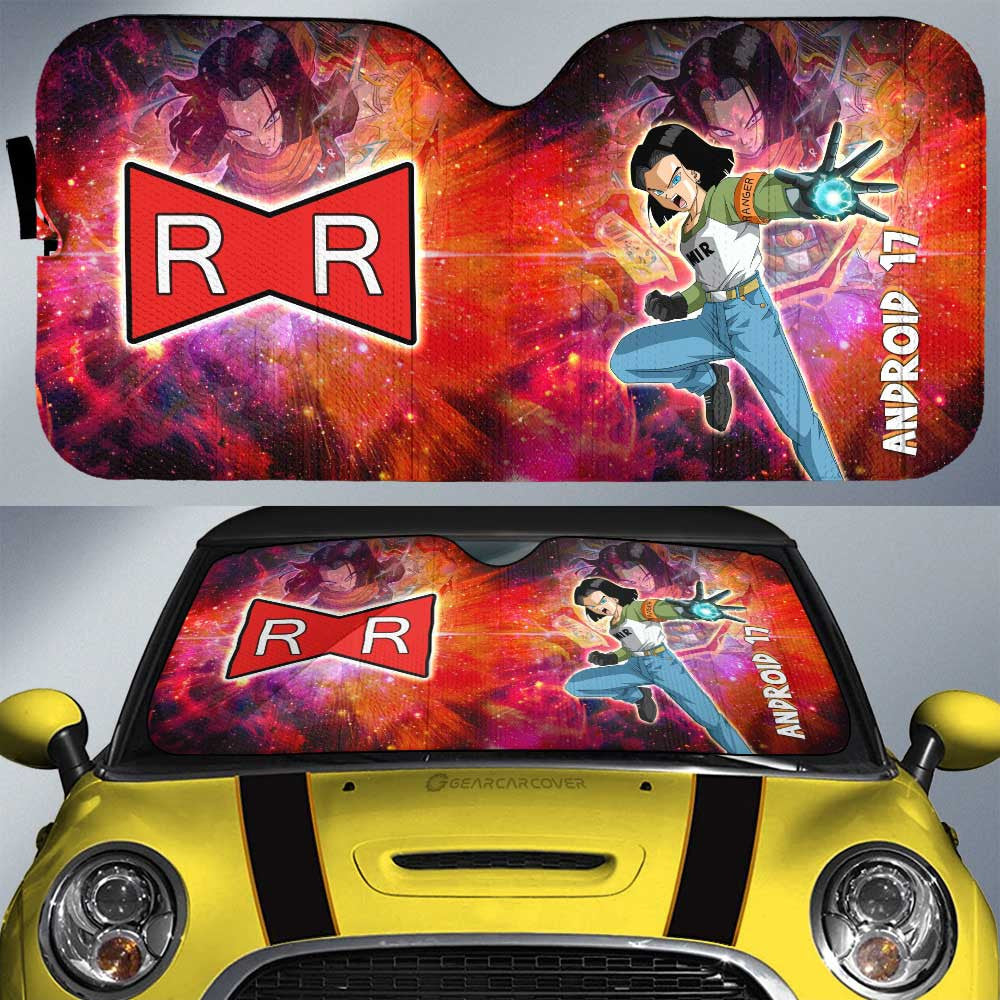 Android 17 Car Sunshade Custom Dragon Ball Anime Car Accessories - Gearcarcover - 1