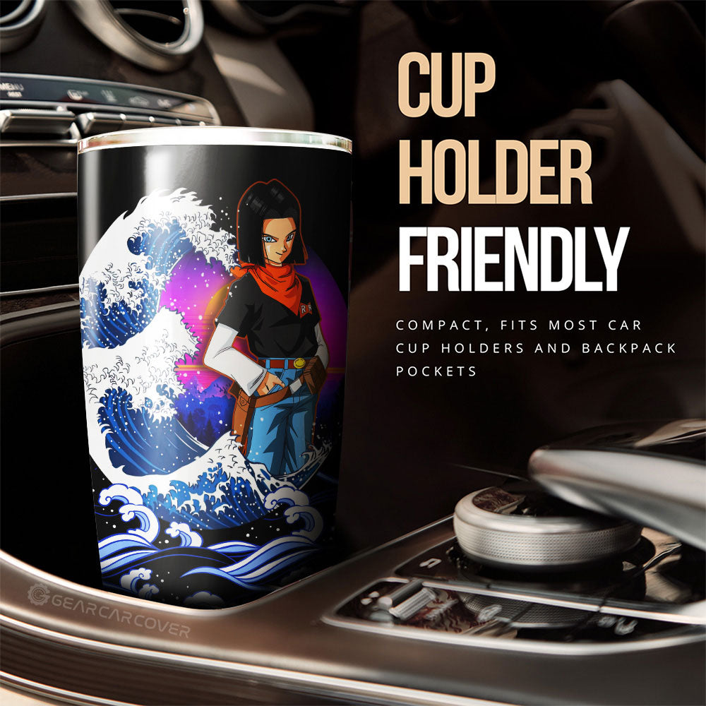 Android 17 Tumbler Cup Custom Car Interior Accessories - Gearcarcover - 3