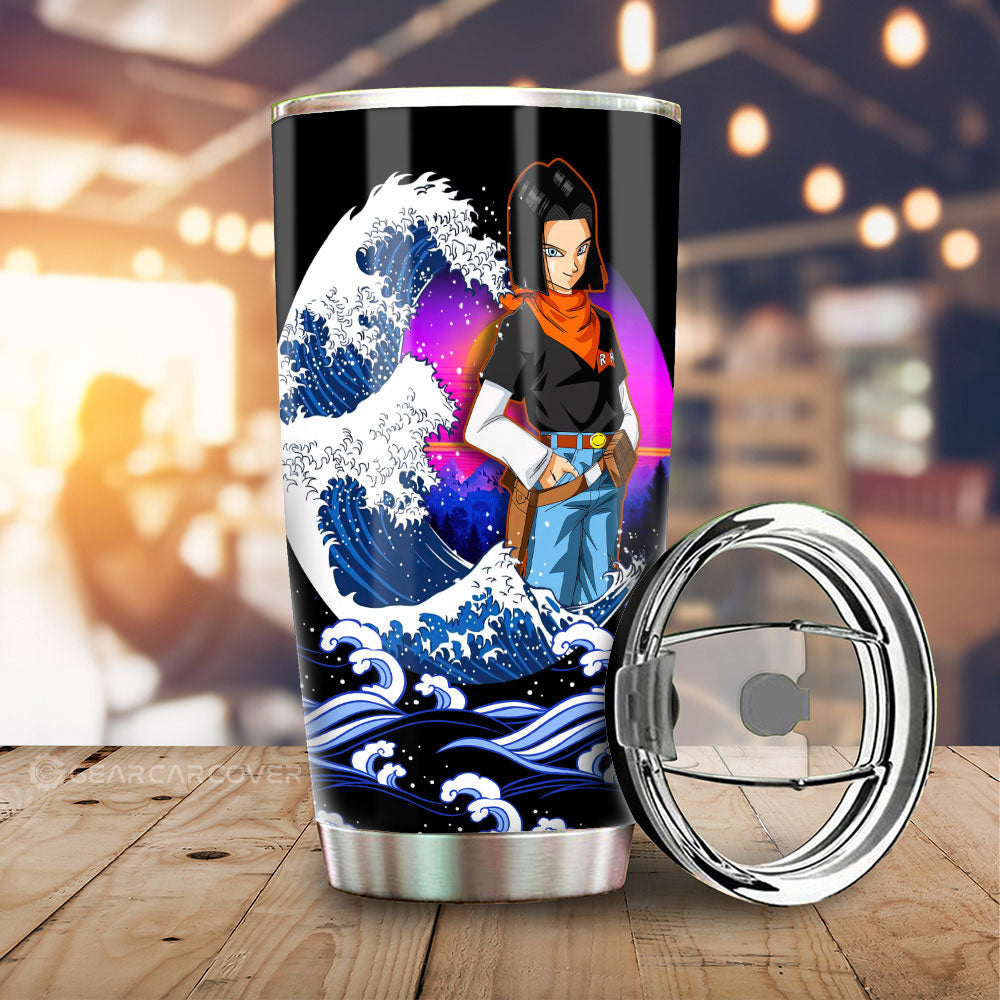 Android 17 Tumbler Cup Custom Car Interior Accessories - Gearcarcover - 1