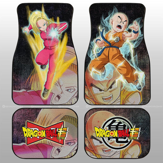 Android 18 And Krillin Car Floor Mats Custom Car Accessories - Gearcarcover - 1