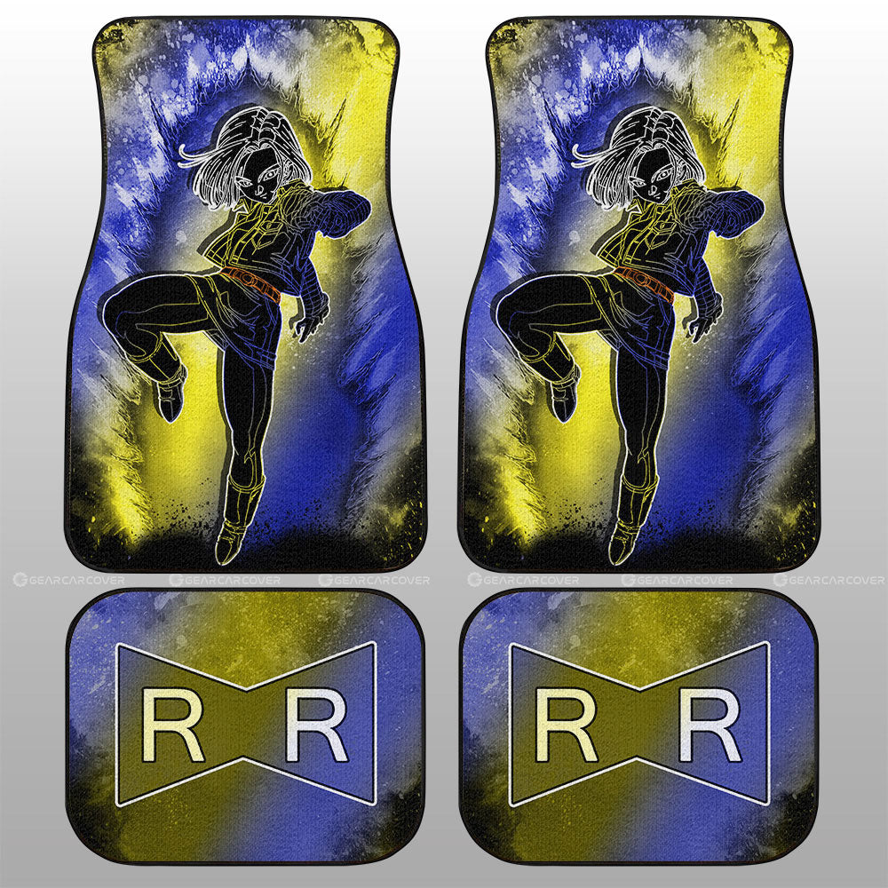 Android 18 Car Floor Mats Custom Anime Car Accessories - Gearcarcover - 1